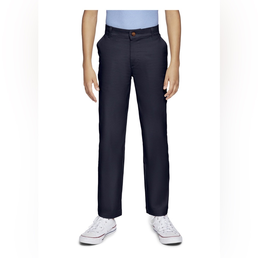 Wonder Nation Boys School Uniform Flat Front Pants Size Blue Cove